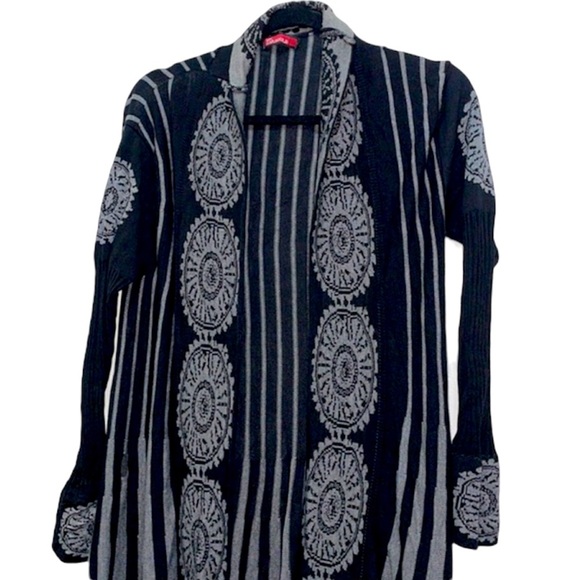 Open Front Longline Cardigan Sweater - Picture 3 of 7